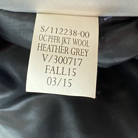 Gap S Primaloft Heather Grey Wool Alt Down Hooded Jacket Coat Zippered Pockets - Picture 7 of 14